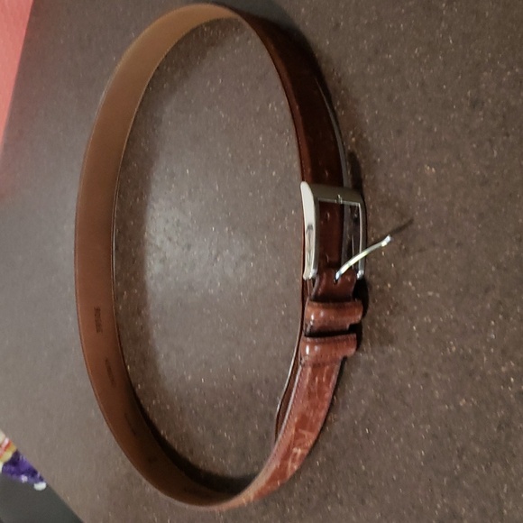 Allen Edmonds Mens Calfskin Leather Belt Brown 39506 Made in USA 36 - Picture 6 of 7